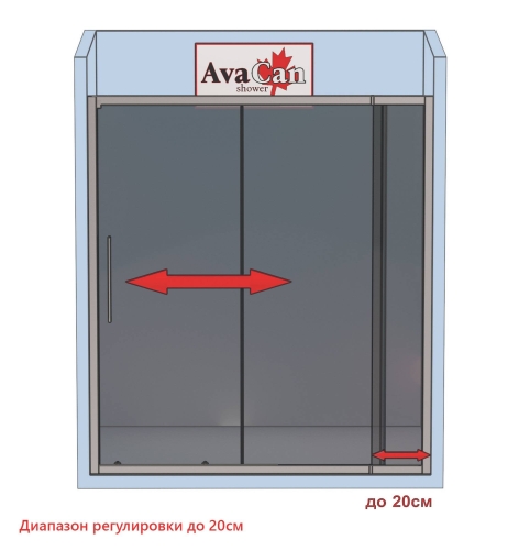 Душевое ограждение ASC140-160-MT