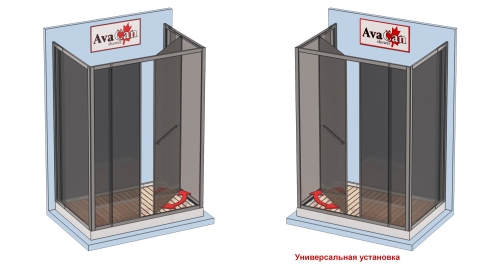 Душевое ограждение AVC100-110-2