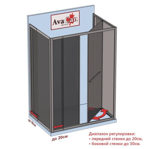 Душевое ограждение VN100-110-2-MT